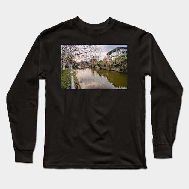 Walk along along the River Wensum, Norwich Long Sleeve T-Shirt by yackers1